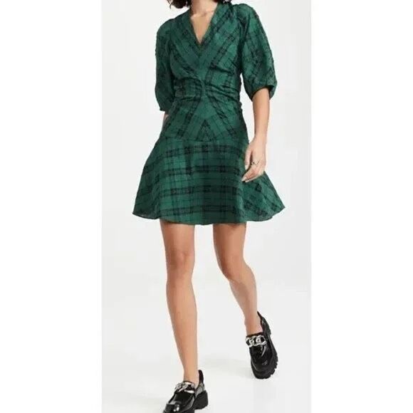 TANYA TAYLOR Emmaline Plaid Mini Dress - Picture 1 of 14